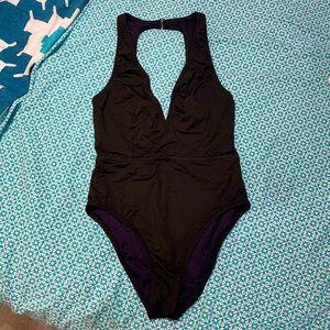Plunge V-neck One-Piece Swimsuit